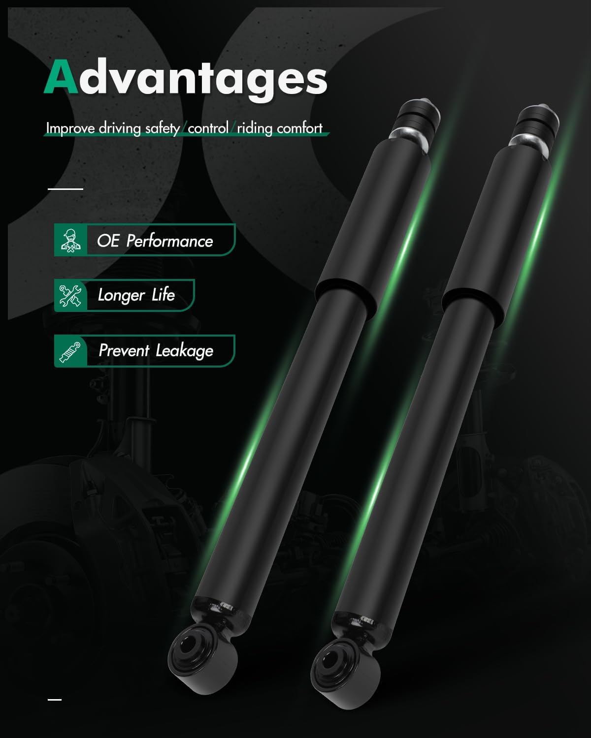 SCITOO Shock Absorbers, Gas Rear Struts Shock Absorber Fit for 2006 2007 2008 2009 2010 Honda Civic 348023 5609 Set of 2