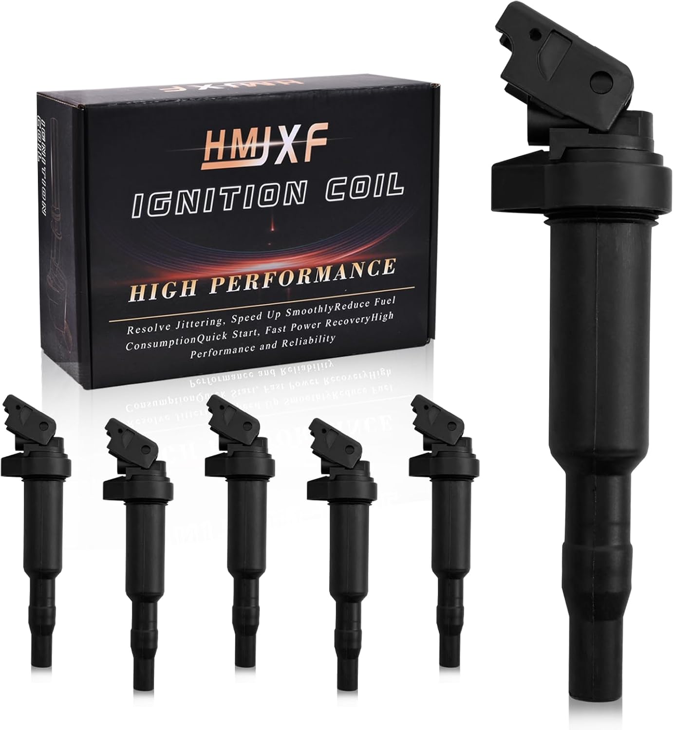 Set of 6 Ignition Coil Packs UF595 UF553 5C1652 E1053 DG520 Compatible with Ford Lincoln Taurus Explorer F-150 Mustang Transit 150 250 350 MKS MKT MKX MKZ - 3.5L 3.7L V6
