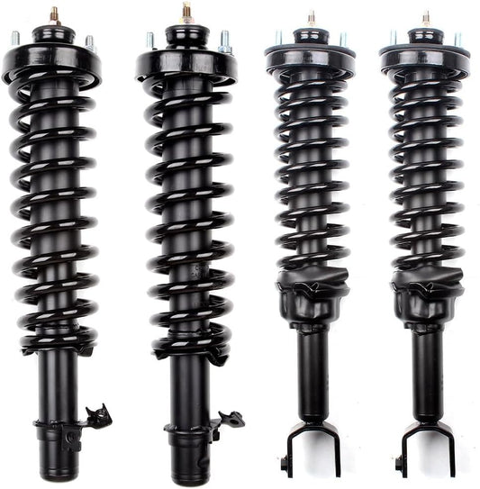 SCITOO Front and Rear Shock Absorber Assembly Fit for 1992-1995 for Honda Civic, Complete Shock and Strut Assembly Kit Fit for 171945 171946 171266 4PCS