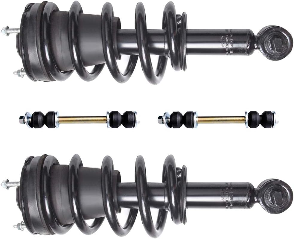SCITOO Struts suspension kit For Chevrolet Tahoe 2007-2012,For Chevrolet Avalanche 2007-2013,For Chevrolet Suburban 1500 2007-2014 Front Strut Spring Assembly,Stabilizer Bar Link Kit 4Pcs,139104