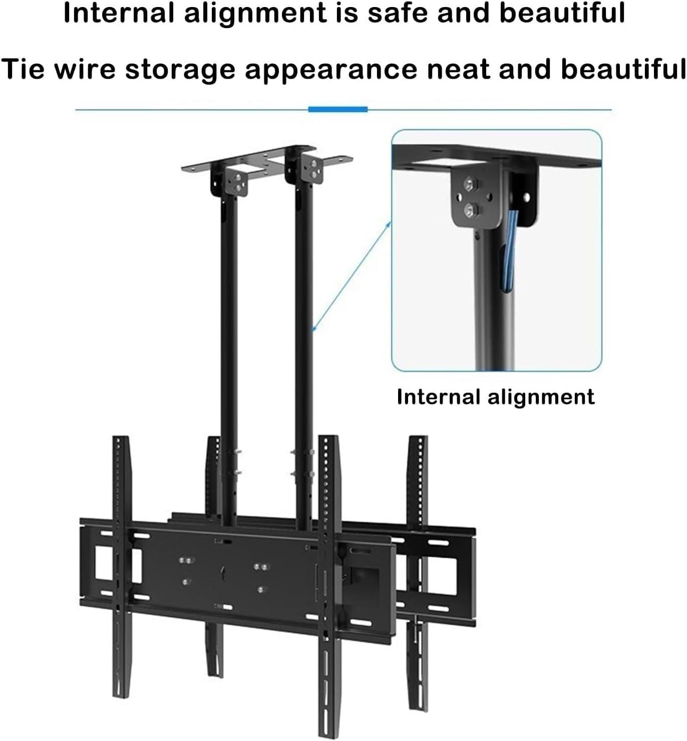 TV Mount Stands Adjustable Ceiling TV Mount Bracket - Dual Sided Ceiling TV Bracket, Hanging Ceiling Teles Height Adjustment Wall Brackets