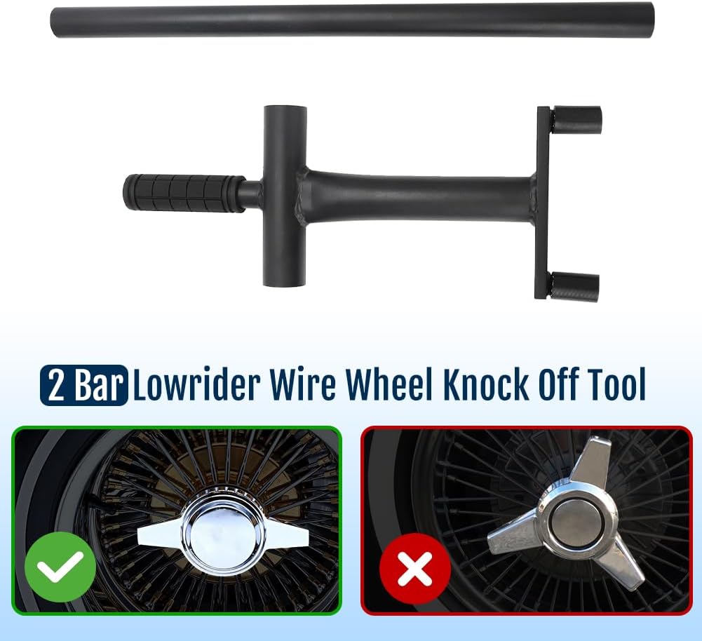 2 Bar Lowrider Wire Wheel Knock Off Tool with Bar Suitable for Dayton Luxor Zenith China 2 Bar Wire Wheels Removal and Installation Tools