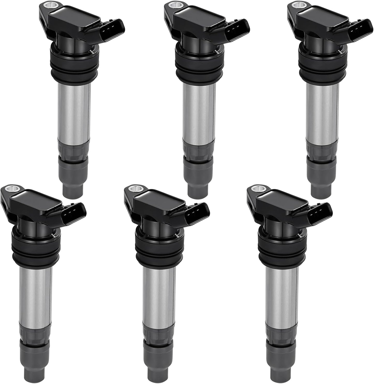 BDFHYK Ignition Coil Pack and Double Iridium Platinum Spark Plugs Compatible with BMW 328i xDrive 528i X3 525i 530i 325i 325xi 330i 330xi X3 Z4 X5 3.0L 2.5L L6 0221504470 12120032137 UF592, Sets of 6