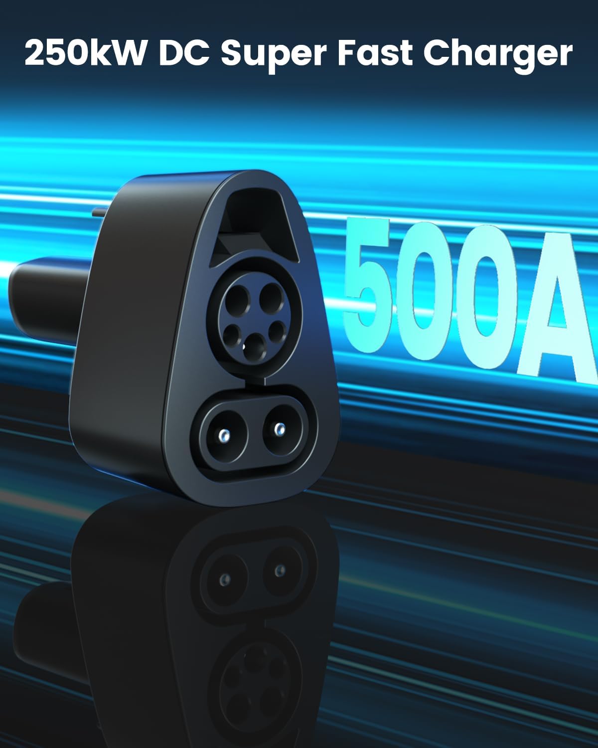 CCS1 to Tesla Charger Adapter, 250kW Supercharger CCS Adaptor, Fit for Model Y/3/S/X, Charge at Level 3 DC Fast Charging Stations (Not for Level1 Level2 EV Charger), NACS Adapter