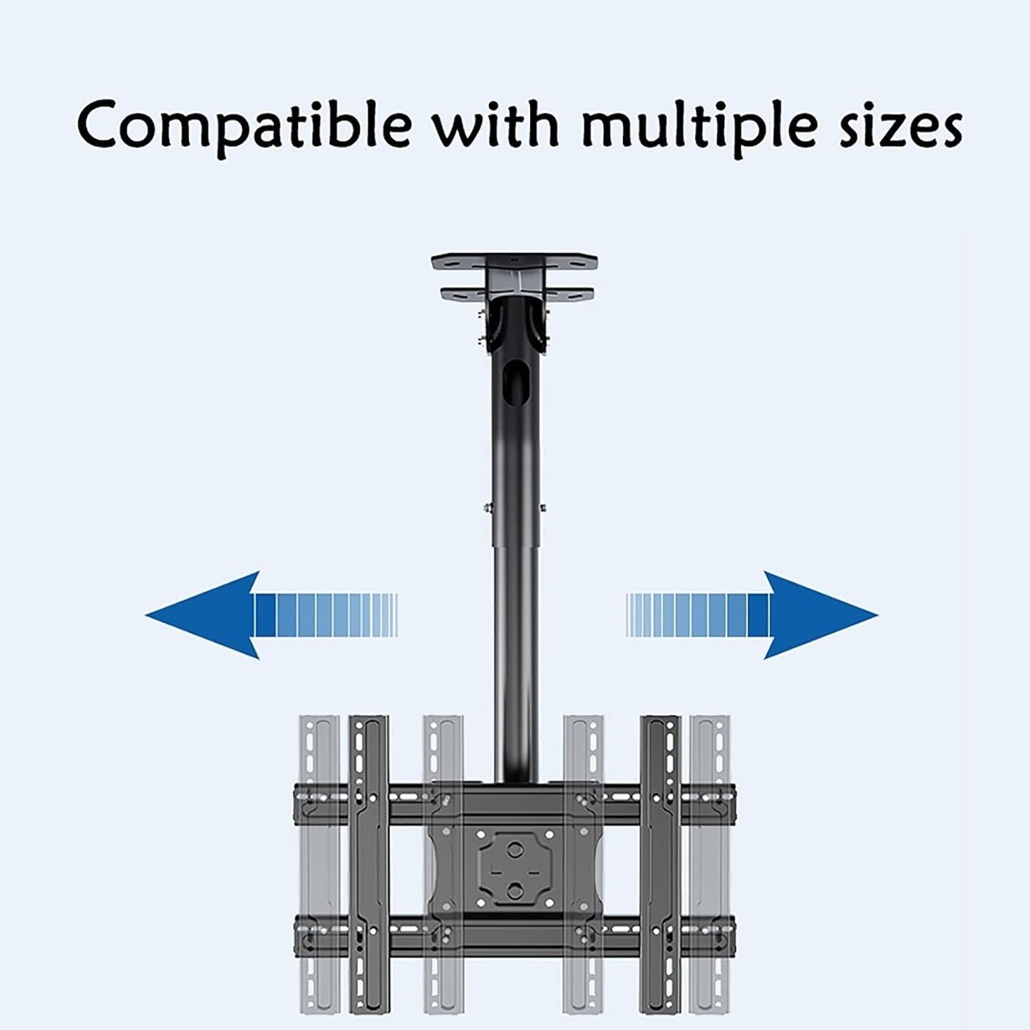 Ceiling TV Mount Bracket - Adjustable Height Tilt and Swivel Ceiling TV Mount, Fits 32-75 Inch Flat Panel TVs,1M
