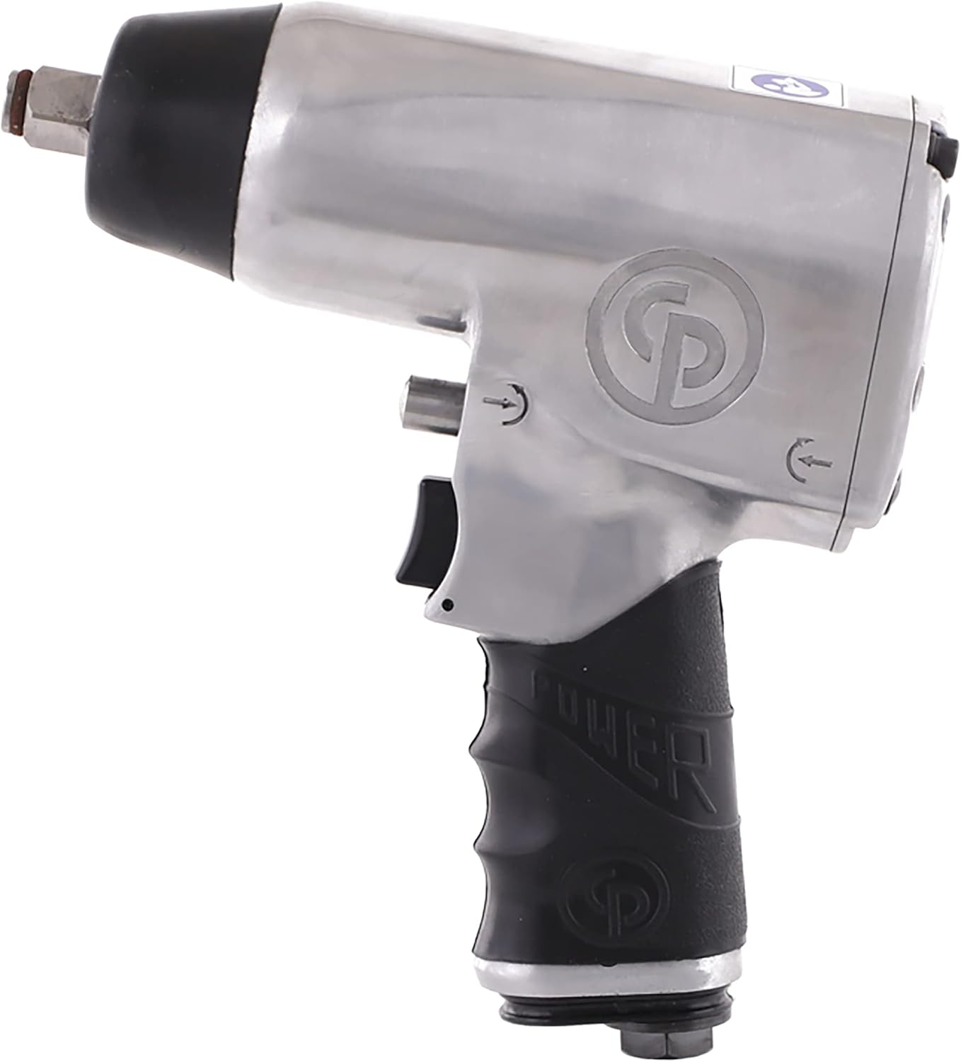 Chicago Pneumatic CP734H - 1/2 Inch Air Impact Wrench, Pistol Handle, Max Torque Reverse Output 425 ft. lbf / 576 Nm, 9,500 RPM, Pin Clutch, Industrial Tool, Automotive