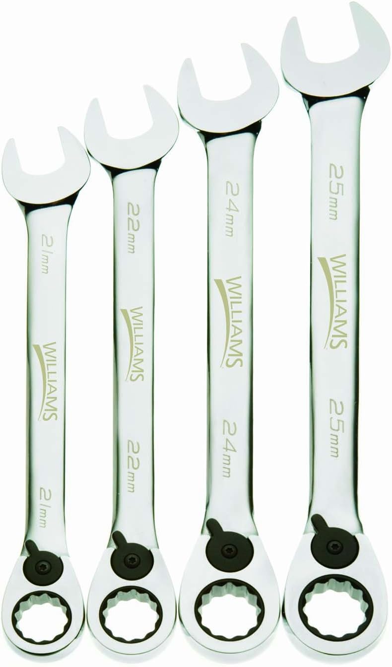 Williams MWS-12RC 12-Piece Metric Reversible Ratcheting Combination Wrench Set
