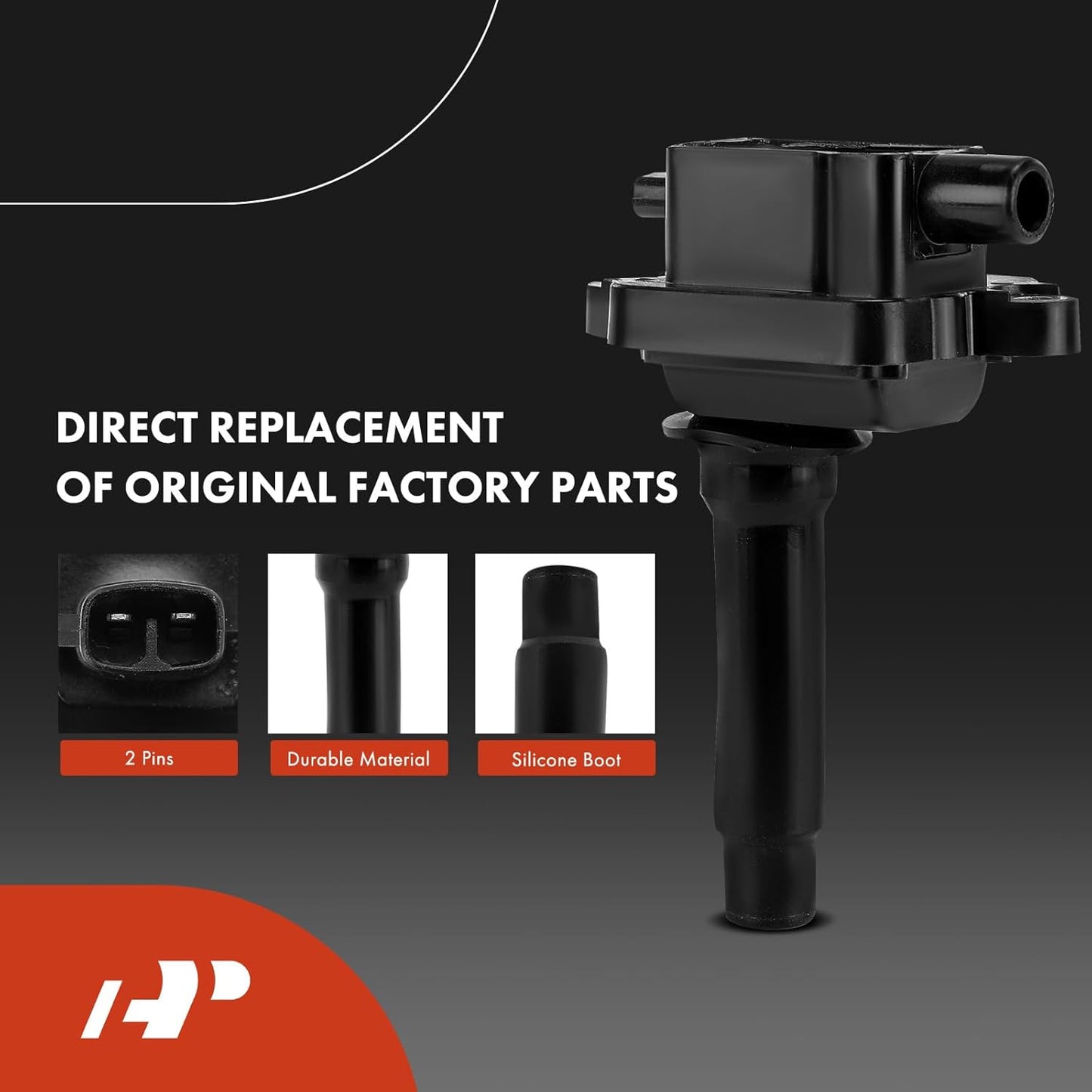 A-Premium 2x Ignition Coil Pack and 4x Iridium Spark Plugs Compatible with Kia Sephia 1998-2001, Spectra 2000-2004, 1.8L