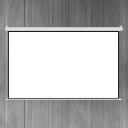 4:3/16:9 HD Ceiling Wall-Mount Retractable Projector Screen for Home Theater Presentation, Foldable Manual Pull Down Projection Screen with Self Locking Function (72inch 16:9