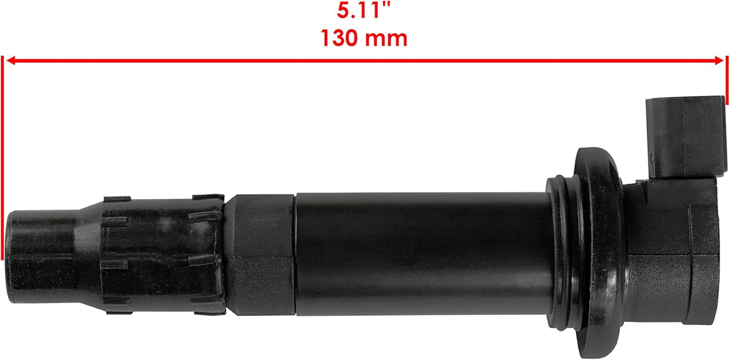 Caltric 4 Ignition Coil Compatible with Yamaha 13S-82310-00-00 YZF-R6 YZFR6 2008 2009 2010 2011 2012 2013 2014 2015 2016