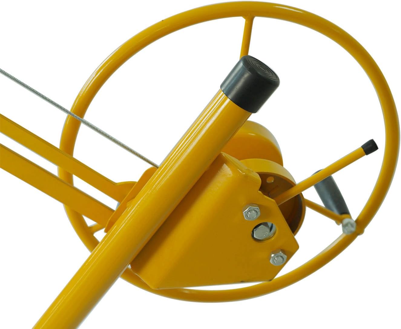 16 FT Drywall Lift Panel Rolling Hoist Jack Lifter Sheetrock, Drywall Lifting Construction Tools Caster Wheel with Adjustable Telescopic Arm, 16', Yellow