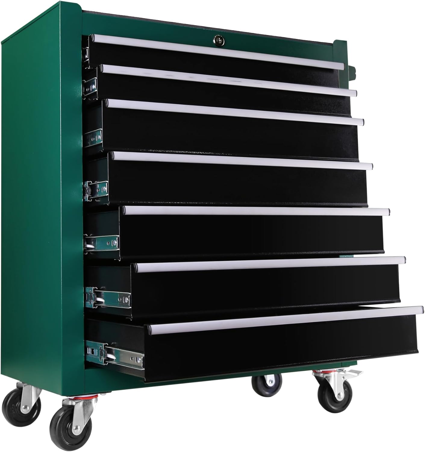 7 Drawers Rolling Tool Chest with Wheels, Portable Rolling Tool Box on Wheels, Tool Chest Organizer for Garage, Workshop, Home Crafts Use (Black-7 Drawers)