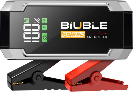 8000A Jump Starter with PD 65W Fast Charging, 26800mAh Car Battery Jump Starter (All Gas/16L Diesel), 12V Battery Jumper Starter Portable, Jump Box Jump Pack with 3 Modes Flashlight