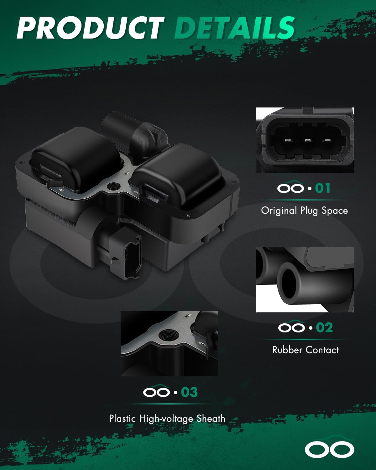 SCITOO Coil Pack of 8 Ignition Coil for Mercedes-Benz for Chrysler for Crossfire L6 V6 V8 Automobiles Fit for OE UF359 C1444 C1361