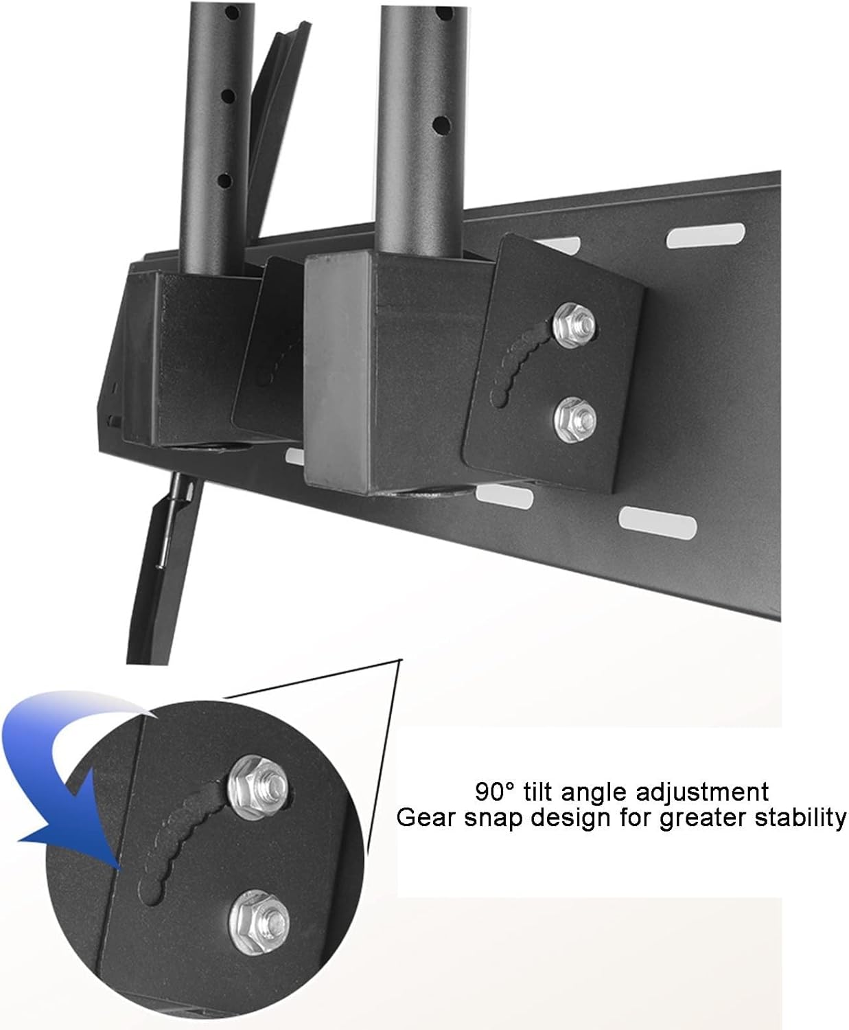 TV Stand Bracket - Ceiling TV Mount Bracket, Adjustable Tilt TV Ceiling Mount Fits 60-100 Inch Flat Sn and Curved TVs, with Loading 100kg/220 Lbs,