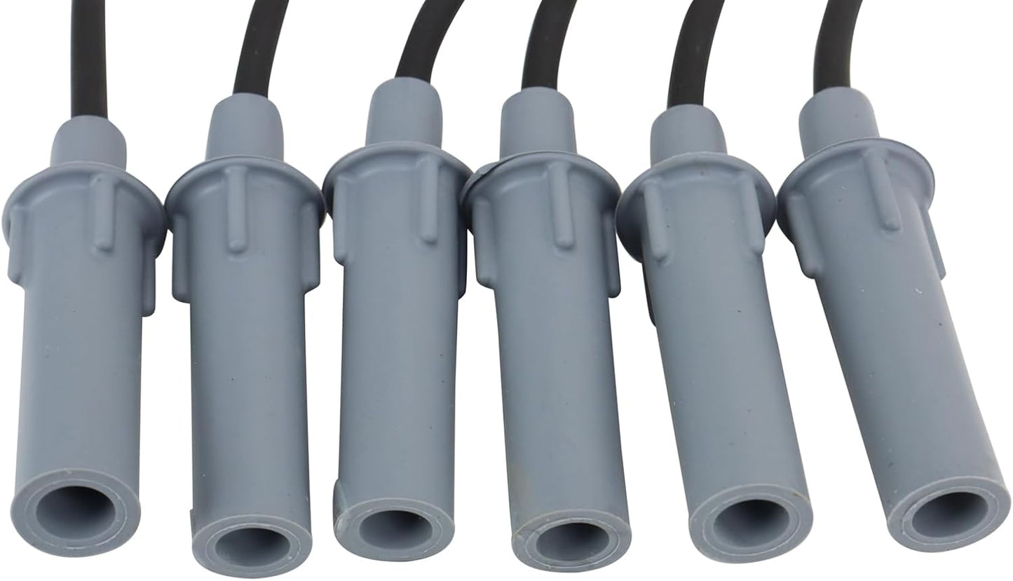 TRQ Ignition Kit Spark Plugs Wire Set Compatible with 1997-1998 Dodge B1500 1997 B2500 1997-2003 Dakota 1998-1999 Durango 1997-2001 Ram 1500 1999-2003 Ram 1500 Van 2001 Ram 2500 Van