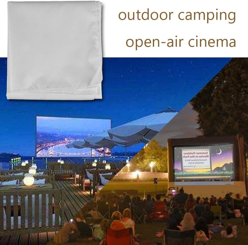 1pc Translucent Screen Portable Projection Screen Projector Curtain Screens for -Air Cinema(120inch)