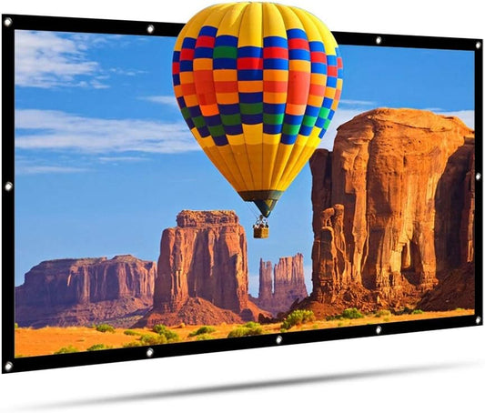 Thickened Portable 100 120 inch 16:9 Projector Screen Wall Mounted Screen for Projector Home Cinema Projection Screen (Size : 120 inch) ()