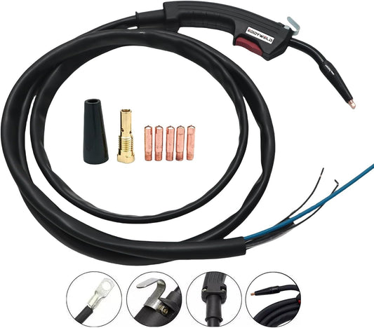 10Ft Mig Gun Compatible with TITANIUM Easy-Flux 125 Amp Welder 56355 56359 57861 Parts and Give away nozzle tips