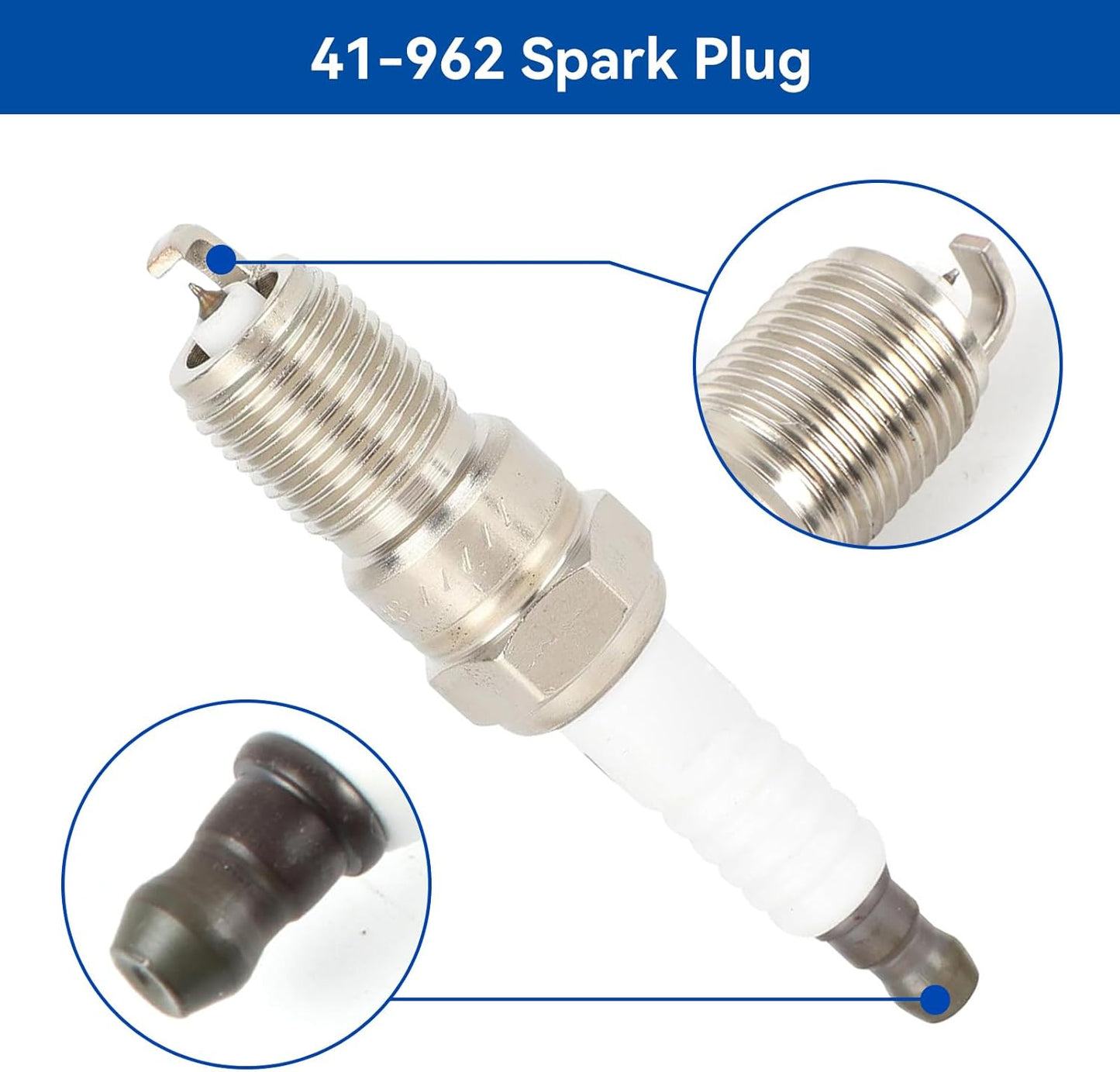 Set of 8 UF414 Round Ignition Coil Set with 41-962 Spark Plugs & 12192192 748UU Spark Plug Wires Set, Compatible with Chevrolet Chevy GMC 1500 2500 3500 4.8L 5.3L 6.0L, Replace C1512 D514A E894 IC534