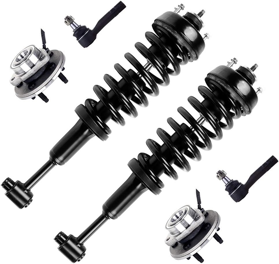 SCITOO Struts Shock suspension kit for 2002 2003 For Ford Explorer struts 2002 2003 for Mercury Mountaineer Front Strut Spring Assembly Wheel Hub Tie Rod End 6 Pcs,171321 515050