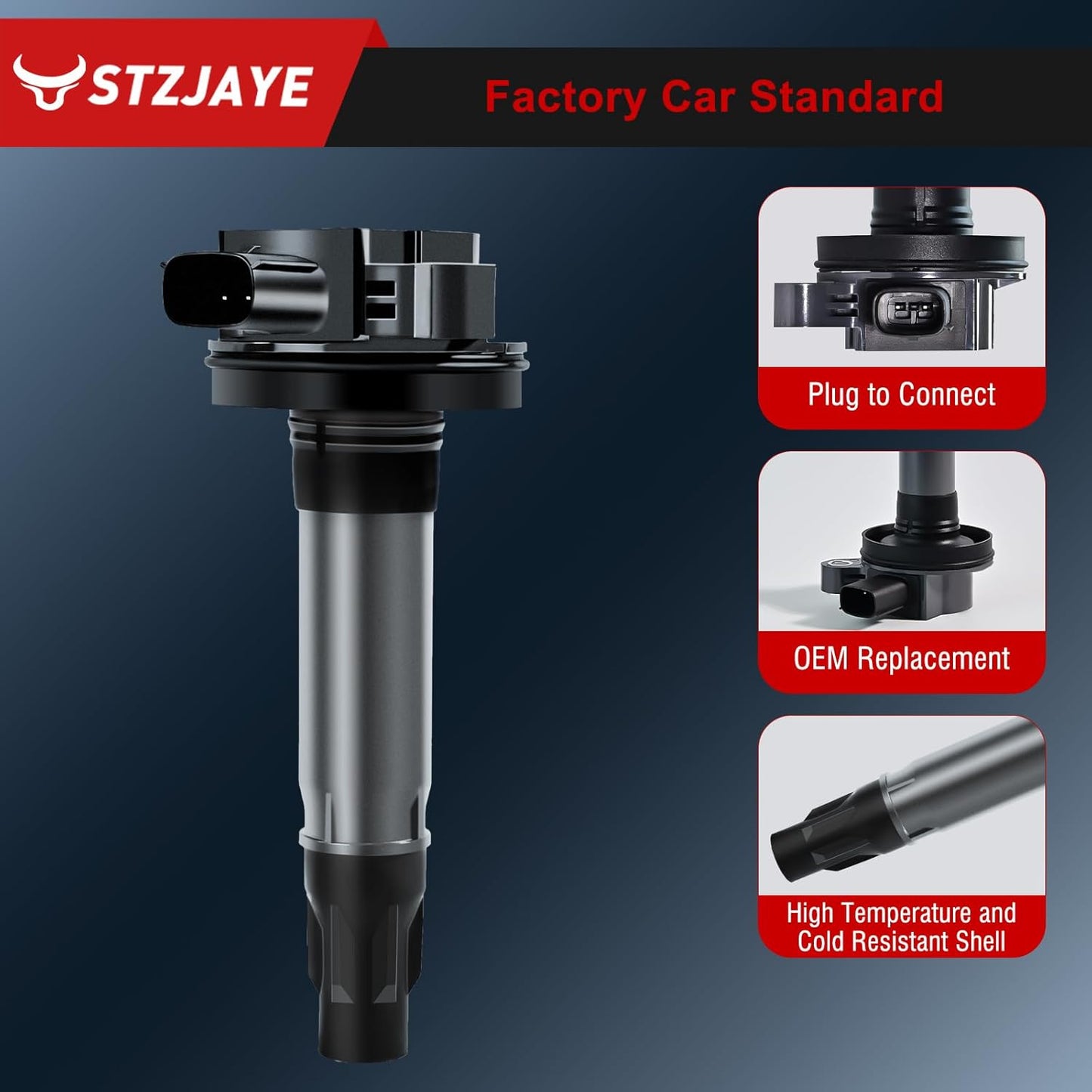 UF553 Ignition Coil Set of 6 Pack Compatible with Ford Edge 2007-2016,for Explorer 2011-2017,for F-150 2011-2017,for Lincoln MKS 2009-2016,for Mazda 6 2009-2013 OE C1595 DG520 DG-520
