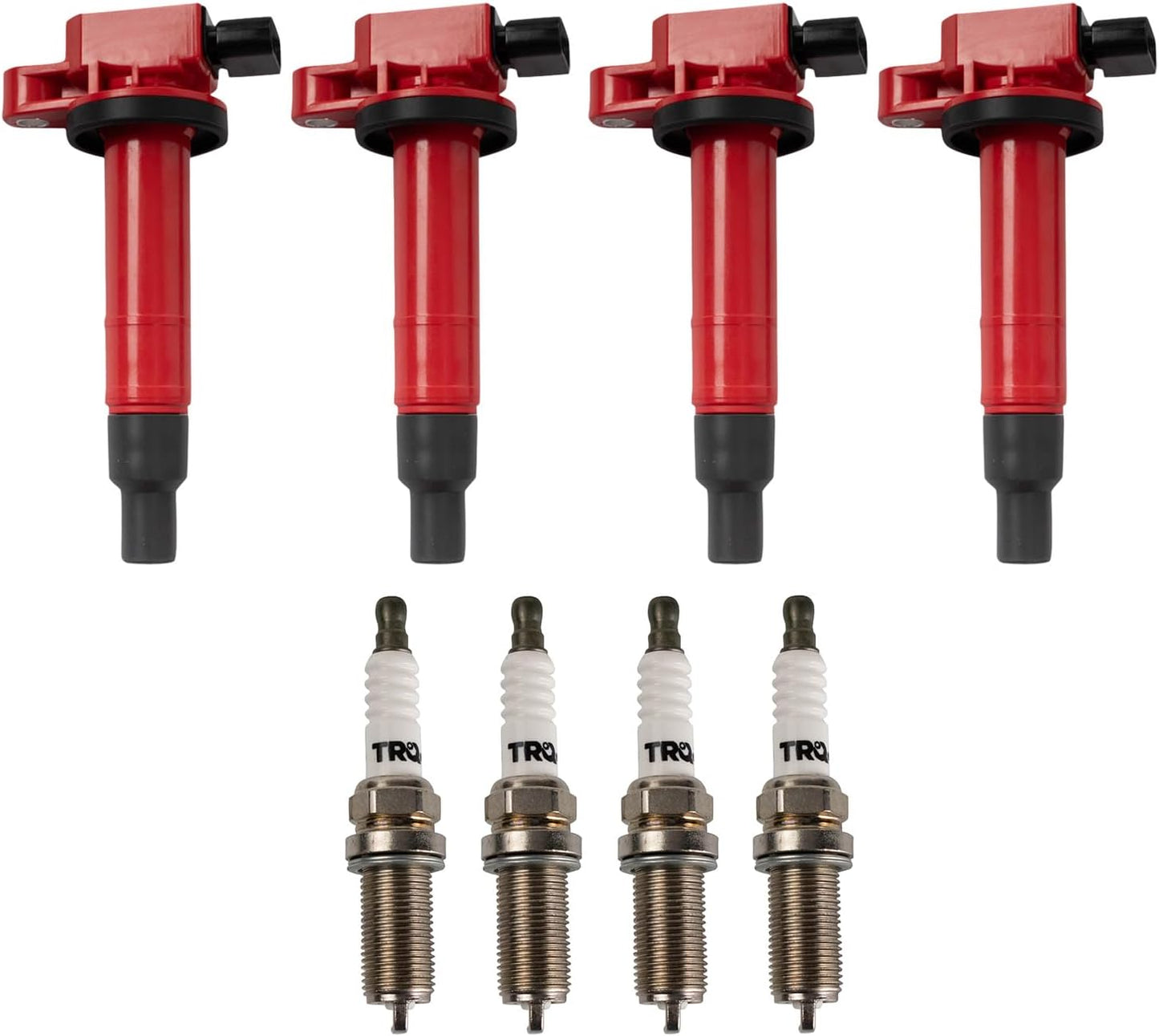TRQ Ignition Kit Ignition Coil Spark Plugs Compatible with 92-01 Ford 91-97 Lincoln Mercury