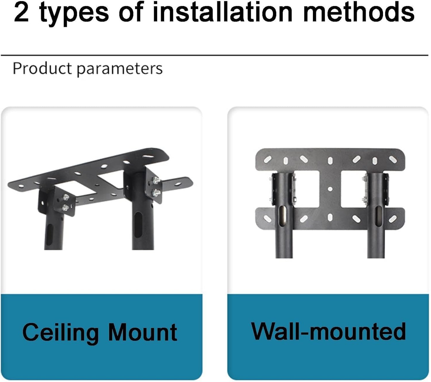 TV Stand Bracket - Ceiling TV Mount Bracket, Adjustable Tilt TV Ceiling Mount Fits 60-100 Inch Flat Sn and Curved TVs, with Loading 100kg/220 Lbs,