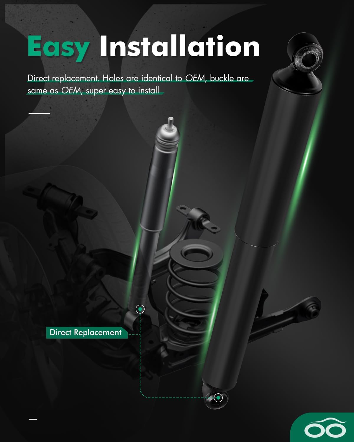 SCITOO Full Set Shocks for D21, Shocks Absorbers and Struts Fits 1986 1987 1988 1989 1990 1991 1992 1993 1994 for Nissan D21,1998-2001 for Nissan Frontier,1995 1996 1997 for Nissan Pickup