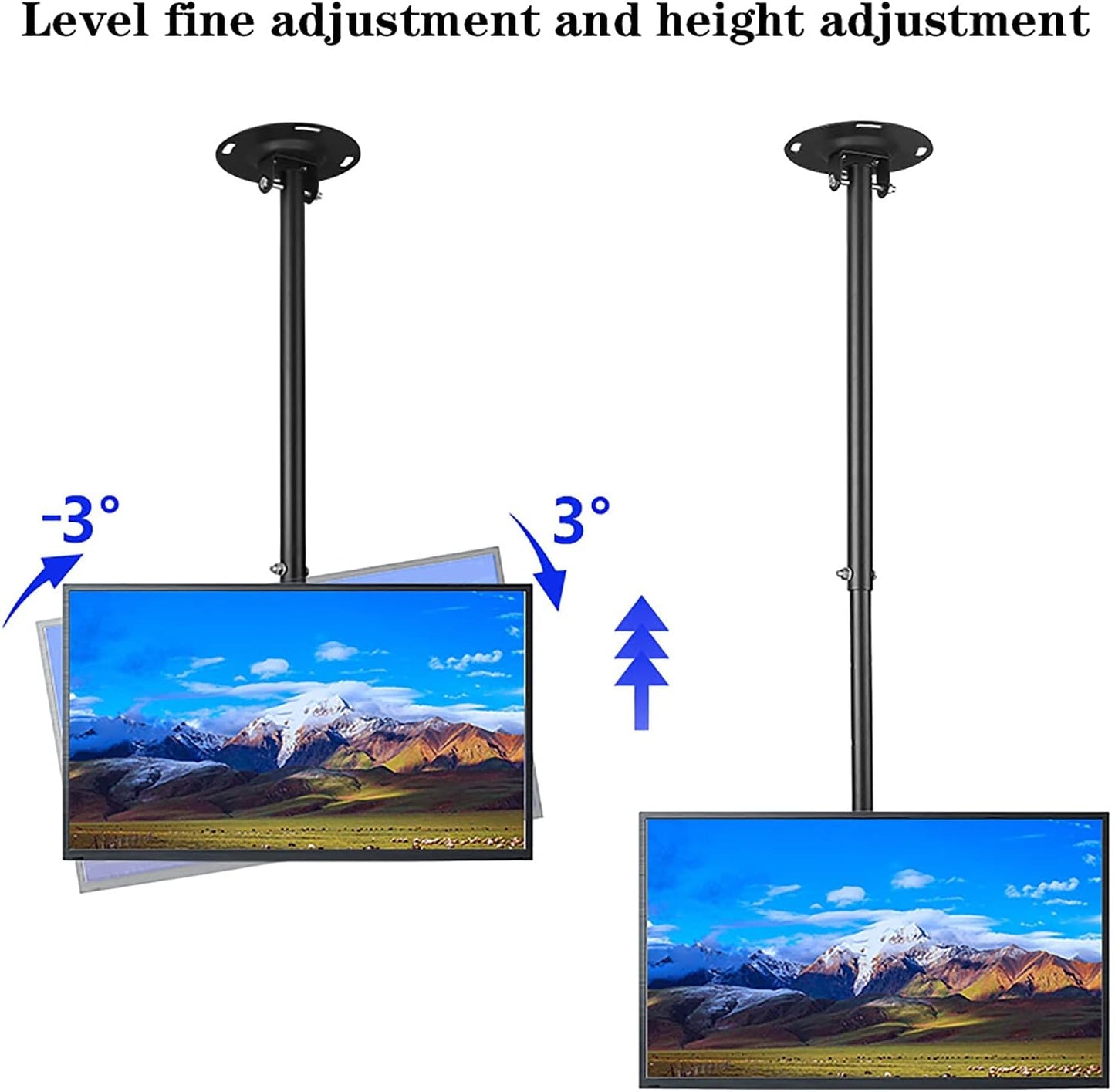 TV Stand,tv Wall Mount Universal TV Ceiling Mount, Ceiling TV Mount Bracket for 13-37 Inch Flat Sn TVs, with Loading 132 Lbs, Max VESA 200x200mm (2.5m)