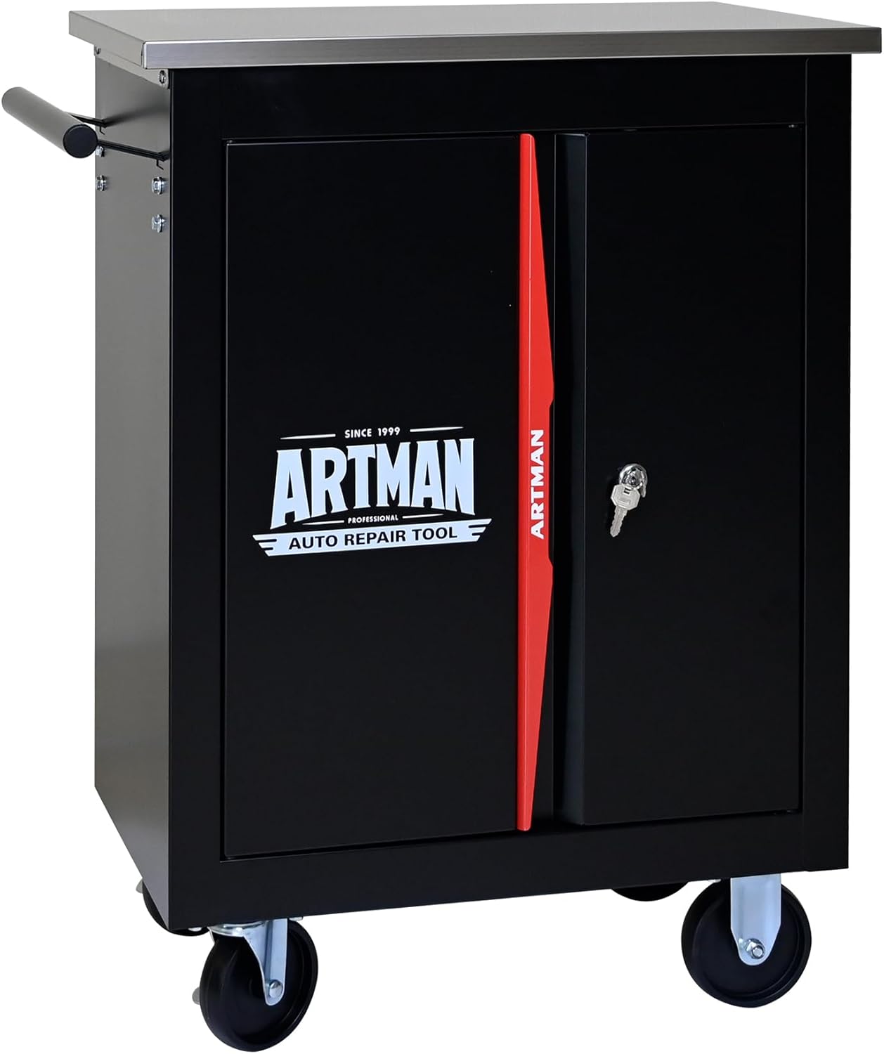 7-Drawer Heavy-Duty Rolling Steel Tool Cart with Handle&Wheels, Metal Storage Organizer Cabinet, Tool Chest for Efficient Tool Storage in Garage, Warehouse, Workshop, Repair Shop, Blue