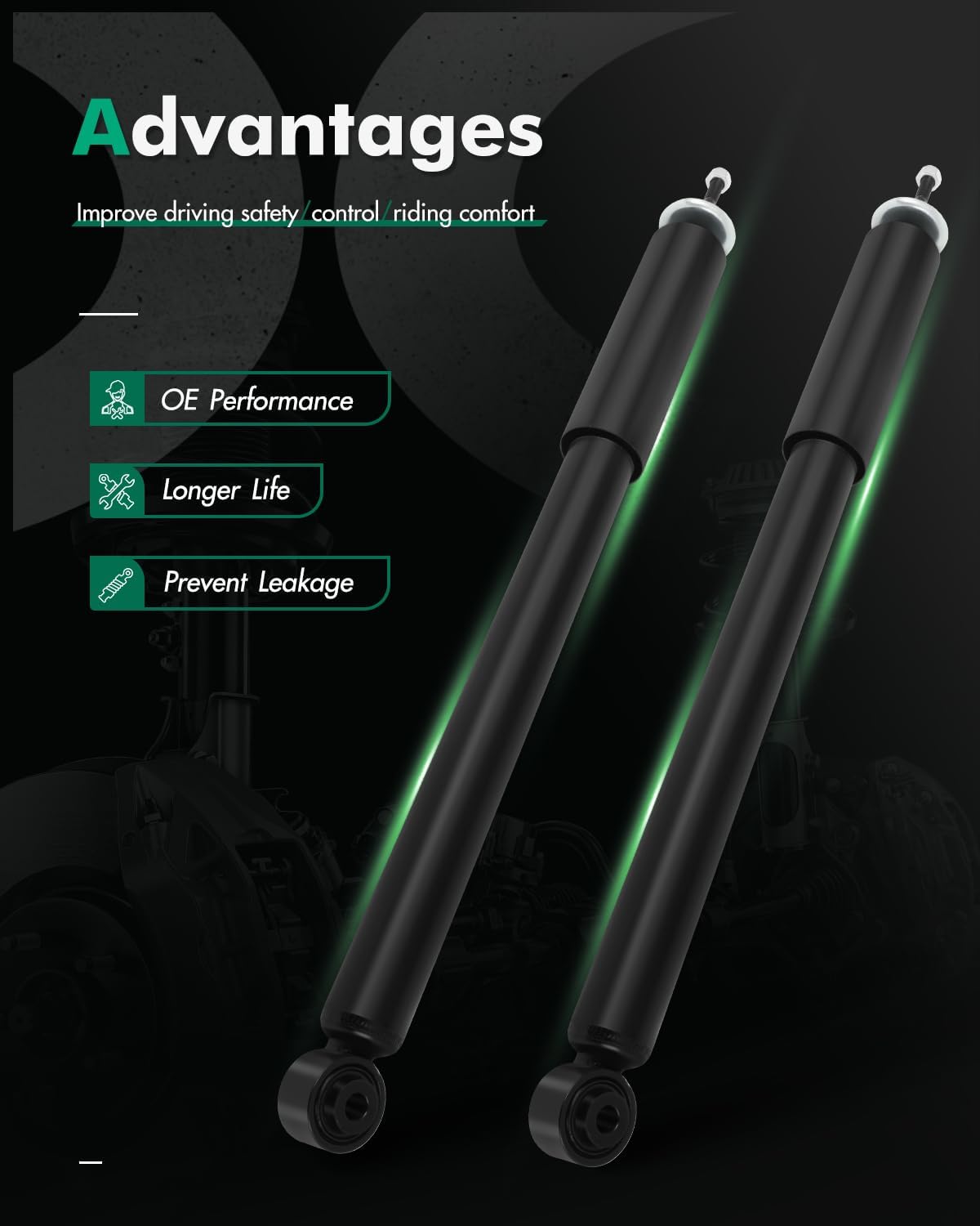 SCITOO - Rear Shock Absorber for Dodge Fits 2005-2019 for Chrysler 300,2011-2019 for Dodge Challenger,2006-2020 for Dodge Charger,2005-2008 for Dodge Magnum Shocks 5797 Struts - 2Pc Set