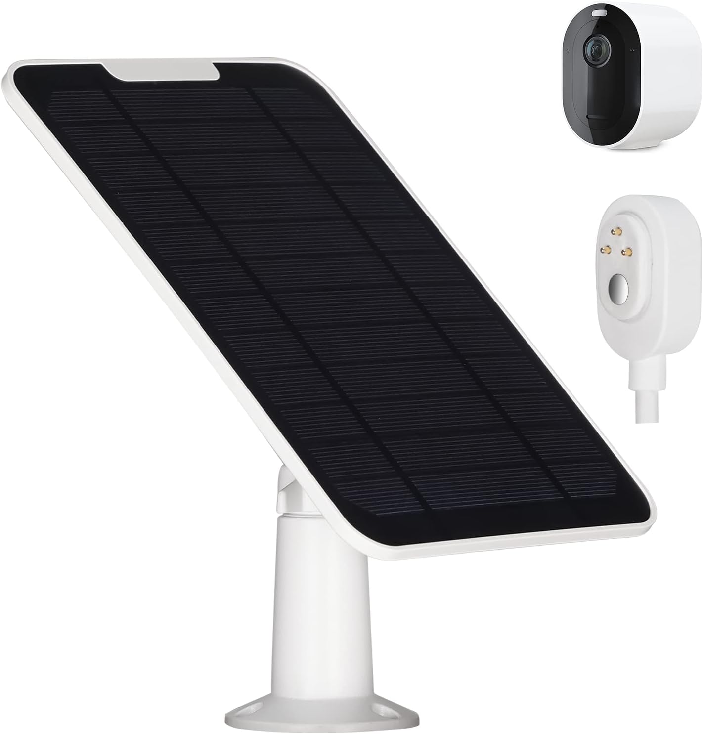 Upgrade 3 Pack 5W Solar Panel Charging Compatible with Arlo Pro 3/4/5S/Ultra/Ultra 2/Go 2 Continuous Power Supply IP65 Weatherproof with 9.8ft/3m Charging Cable and Adjustable Wall Mount