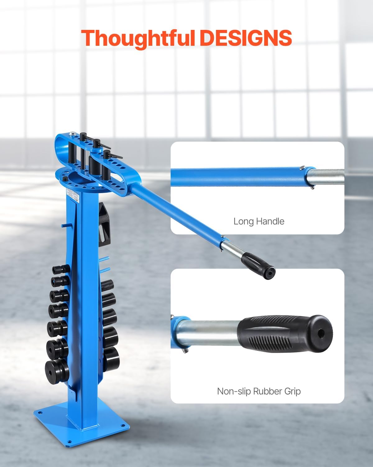 VEVOR Manual Bending Machine, Pipe Tube Bender with 14 Bending Dies, 200° Heavy-Duty Tube Bending Tool for Copper Aluminum Iron Pipes, Ideal for HVAC Air Conditioning Refrigerator Auto Repair