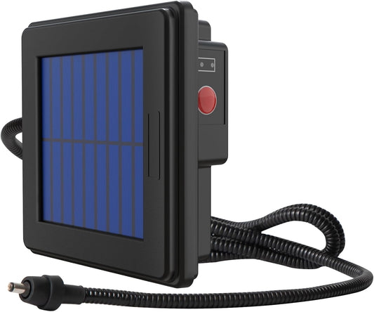 6V Deer Feeder Solar Panel, Efficient Solar Panel Charger with 5FT Weatherproof Cable & Battery Indicator, 6V Solar Panel Compatible with Deer Feeder Timer with Solar Quick Connect, Easy to Mount