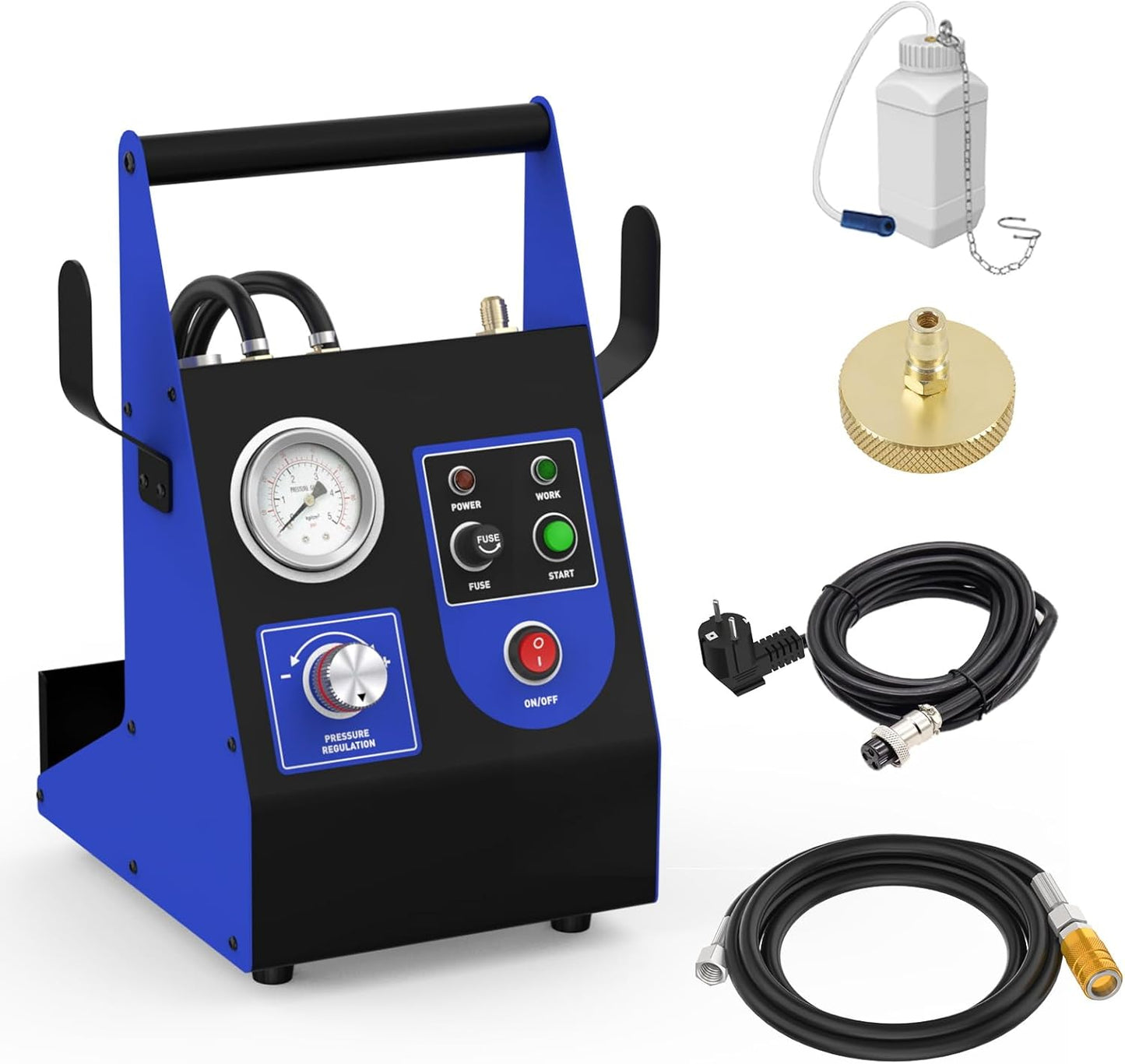 3L Manual Brake Bleeder Fluid Pump, One Person Brake Fluid Extractor with 1L Extractor Bottle&5 Master Cylinder Adapters Compatible with Toyota, Lexus, BMW,Chrysler, Dodge, Jeep, Nissan, Ford ,GM etc