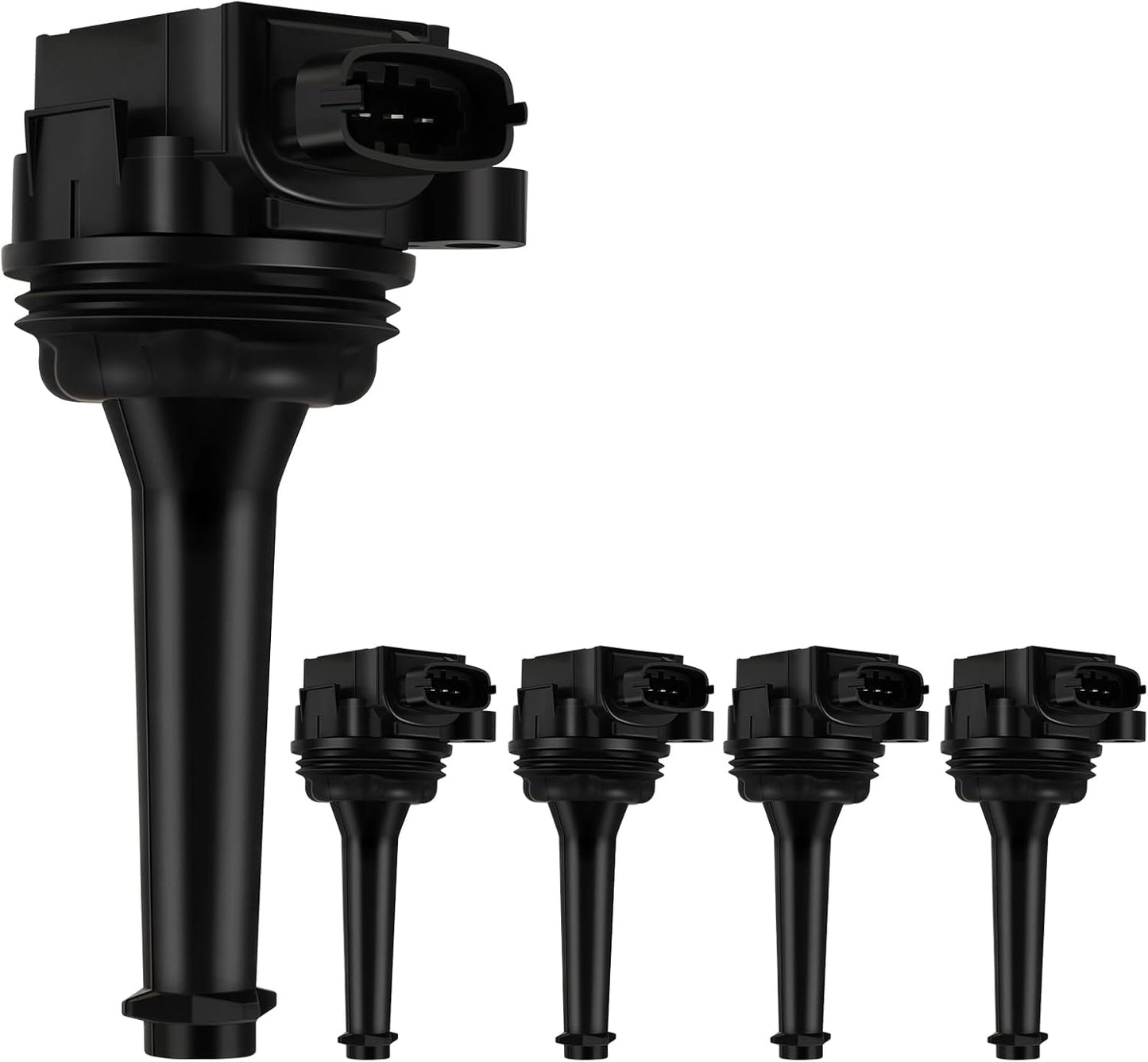 SCITOO ignition coils 4+Spark Plugs 4 4pcs Replacement for P-assat 1.8L 2001-2005,for J-etta 1.8L 2001 2002 2003 2004 2005,for A-udi A4 1.8L 2001-2007 Replace UF411 UF-437, UF-580, CO044