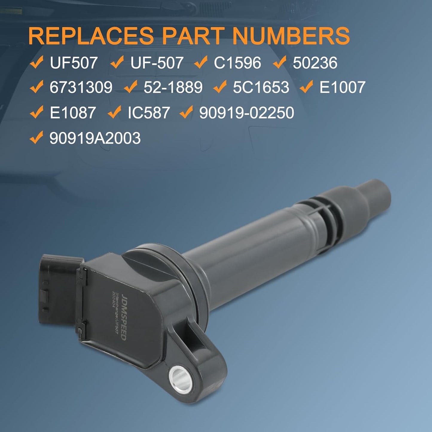 Set of 4 Ignition Coil Pack & Spark Plug Compatible with Lexus ES300H GX460 LS460 LS600H LX570 Toyota Avalon Camry RAV4 Highlander Sienna L4 2.7L Replace# UF507, C1596, 6731309, 50236, 5C1653