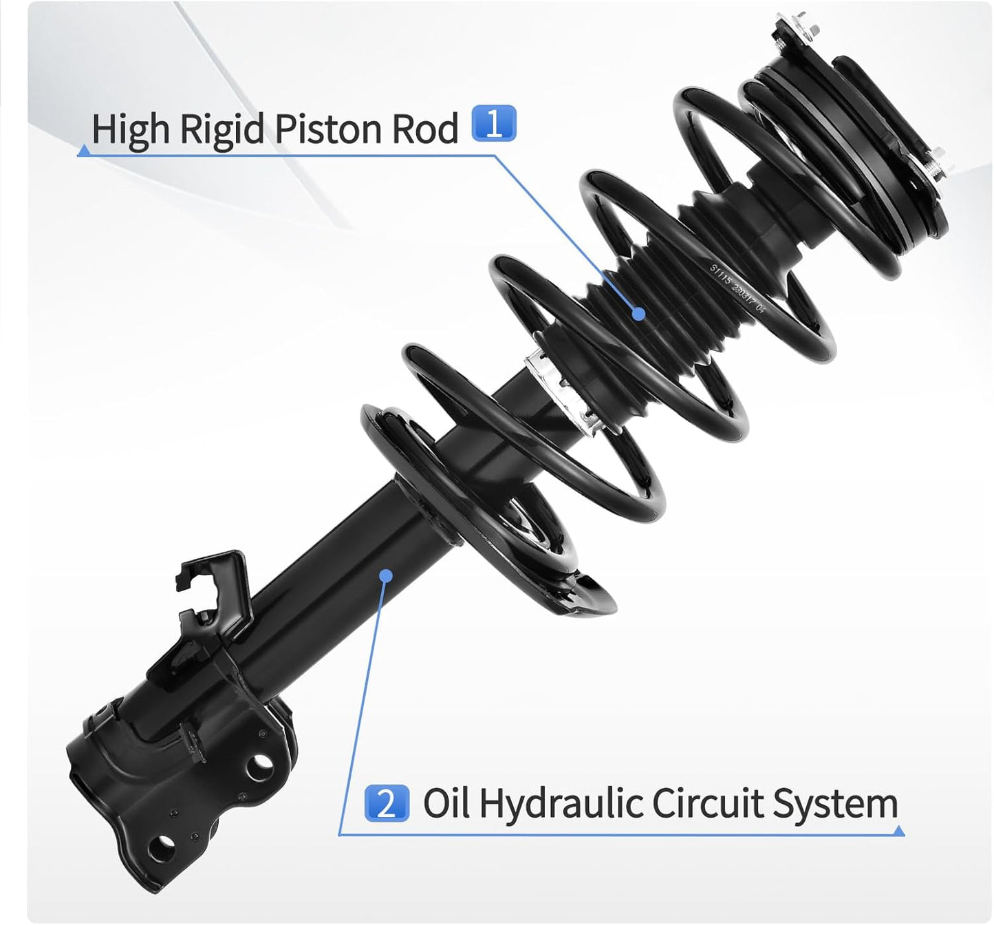 YITAMOTOR Front Complete strut Quick Struts Rear Shocks Assembly Compatible with 2014-2019 Sentra