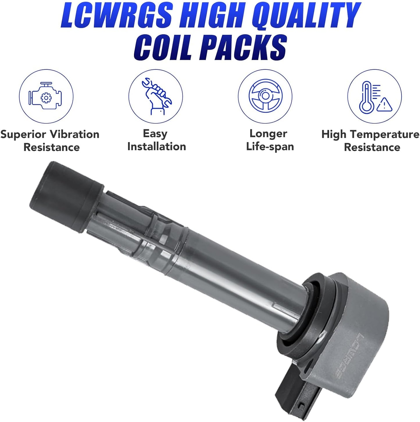 Set of 6 Ignition Coil Pack and Spark Plugs Fits for 3.5L V6 2003 2004 2005 2006 2007 2008 Honda Pilot Ridgeline Acura MDX Saturn Vue 3.5 Replaces UF400 C1460