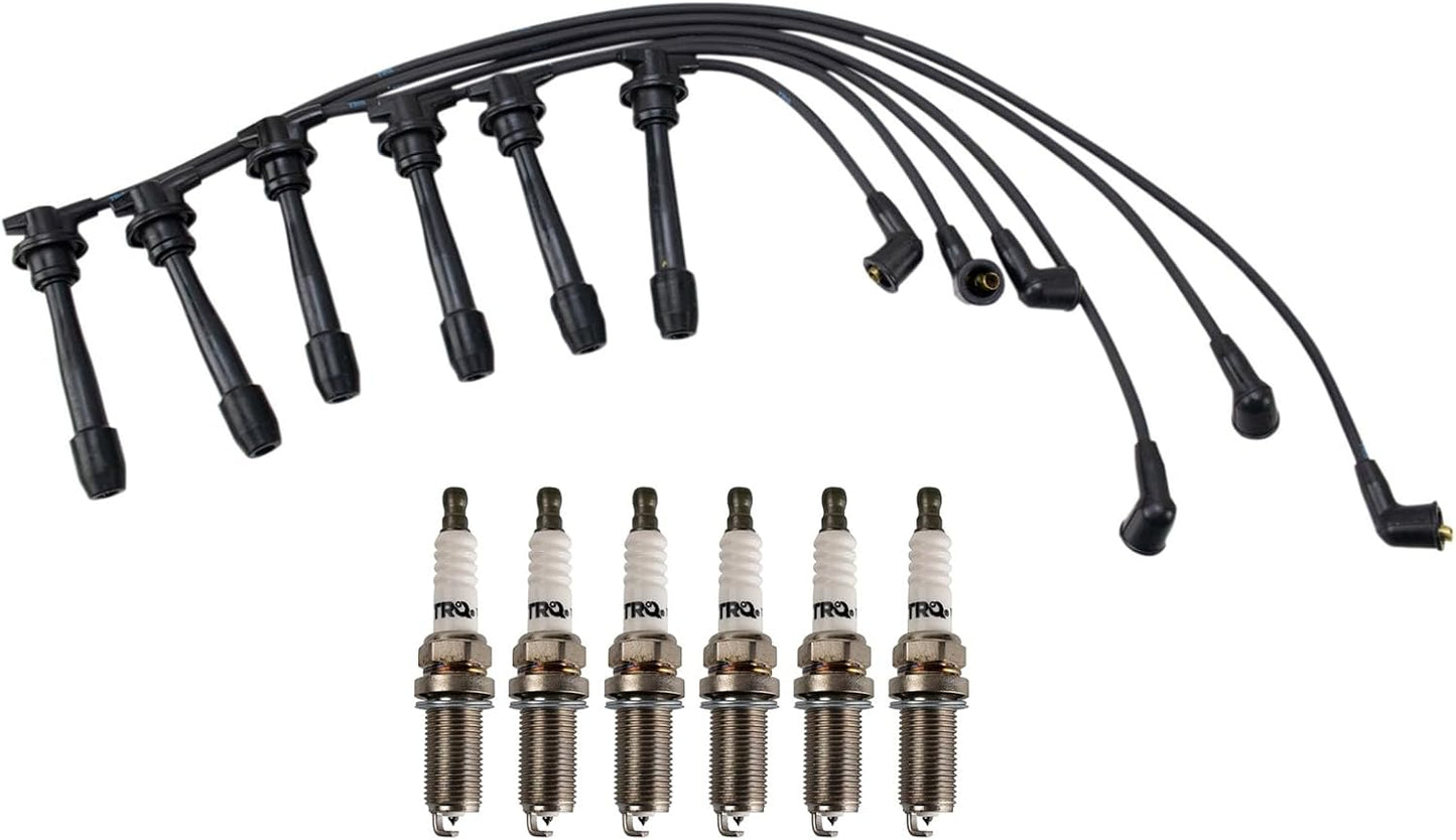 TRQ Ignition Kit Spark Plugs Wire Set Compatible with 2011-2019 Ford Fiesta