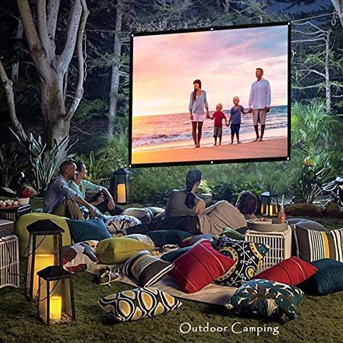 Thicken Projector Screen,120/150 inch 16:9,Foldable Portable White Projection Screen Polyester Outdoor Home Theater (Size : 120 inch)
