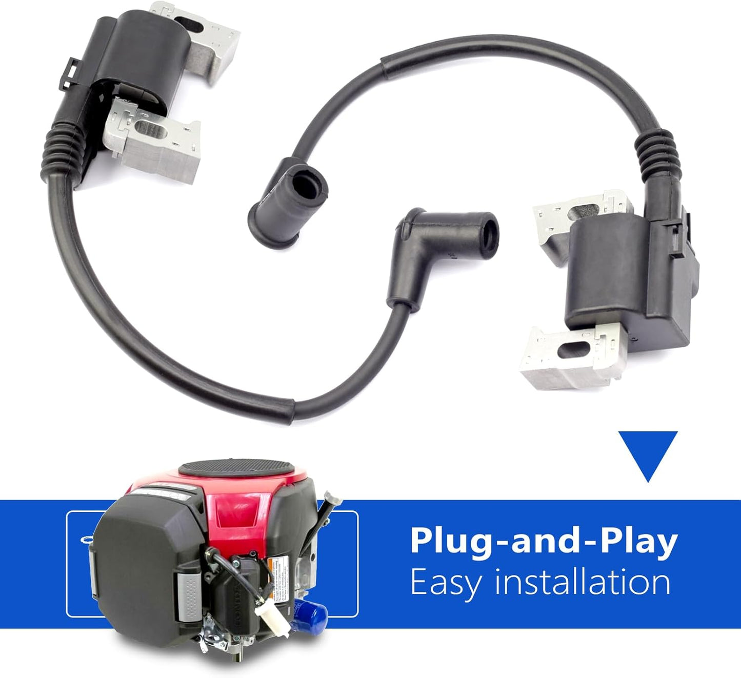 30500-Z6L-043 Ignition Coils 2pcs Compatible With Honda GXV630 GX630 GXV660 GX660 GX690, Replaces for 30500-Z6L-043 30500-Z6L-033 30500-Z6L-003 30500-Z6L-013 30500-Z6L-023