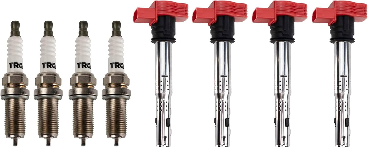 TRQ Ignition Kit Ignition Coil Spark Plugs Compatible with 92-01 Ford 91-97 Lincoln Mercury