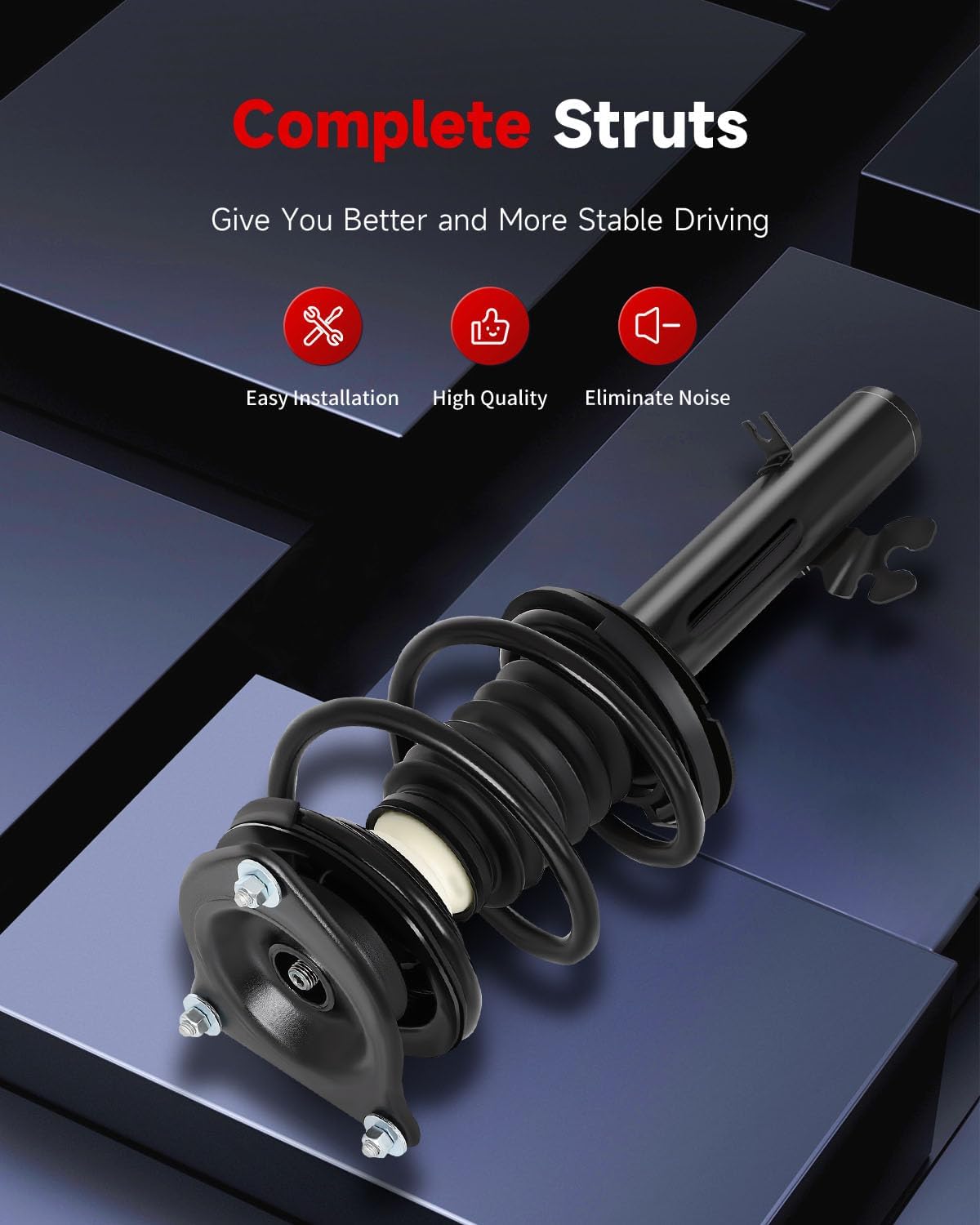 cciyu Front Complete Struts shock and Struts Fits for 2002 2003 2004 2005 2006 for for Mini Cooper 172266 172265 Quick Struts Assembly -2PCS