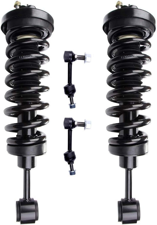 SCITOO Struts suspension kit For Ford Expedition 2005 2006,For Lincoln Navigator 2005 2006 Front Strut Spring Assembly Stabilizer Bar Link 4Pcs,171369 K80340