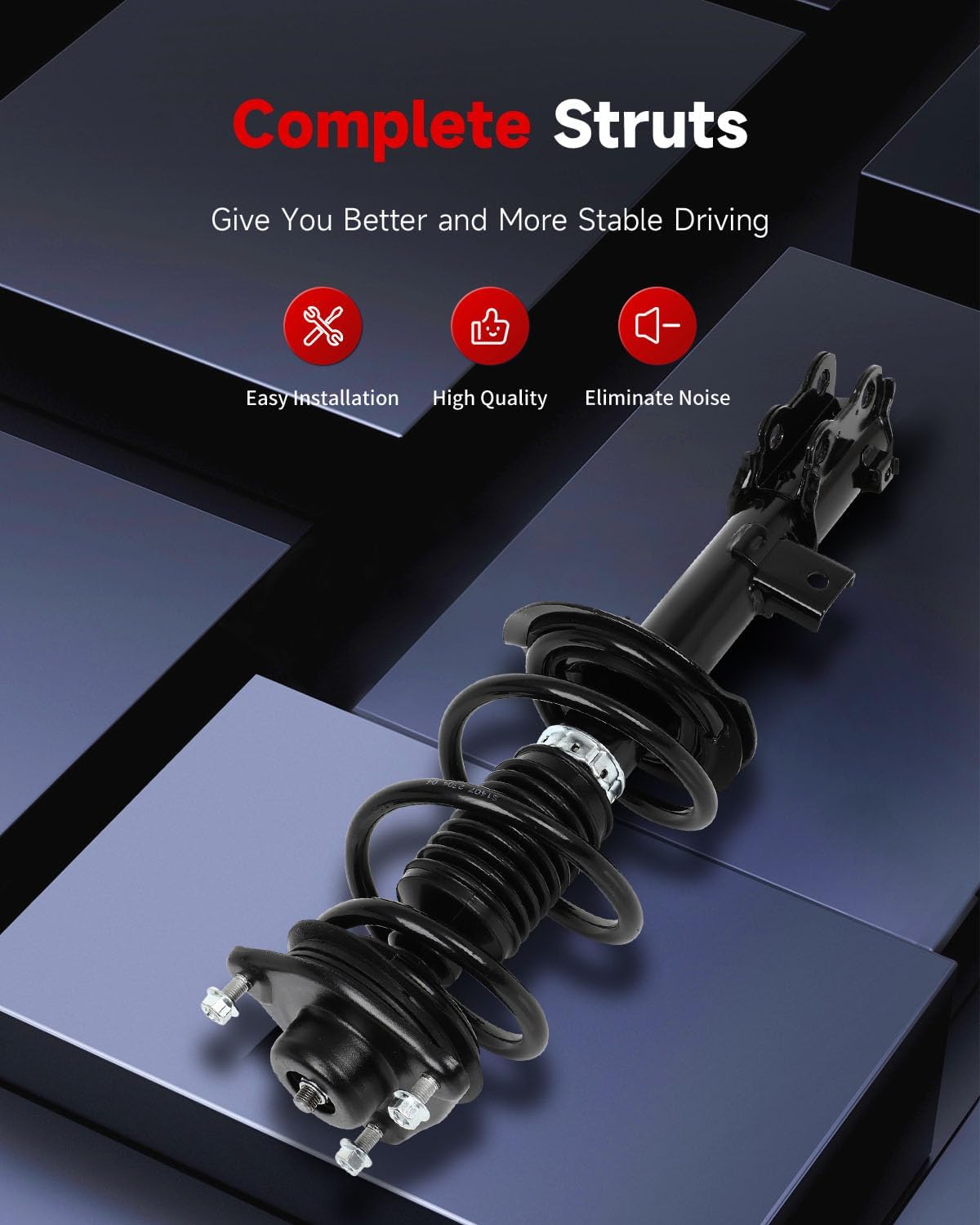 cciyu Front Complete Struts shock and Struts Fits for 2012 2013 2014 for Hyundai Sonata 2012 2013 2014 2015 for Kia Optima 11771 11772 Quick Struts Assembly FWD -2PCS