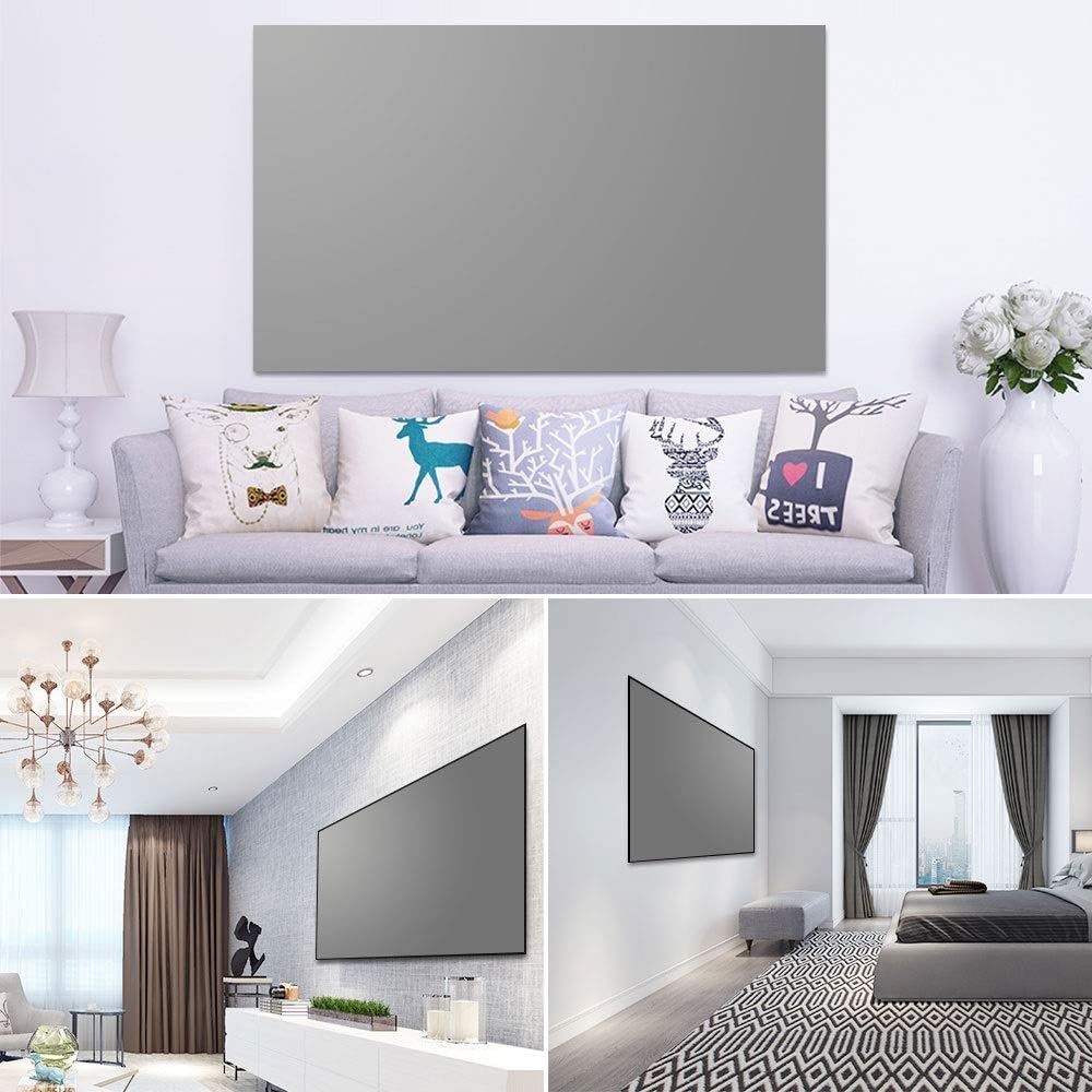 100inch 60 84 120 130 inch 16:9 Projector Screen High Brightness Reflective Fabric Cloth Screen for(130 inch)