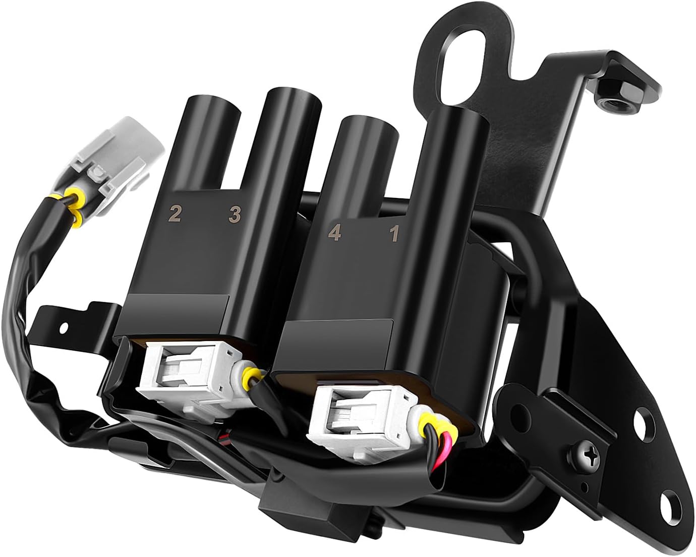 SCITOO ignition coils 4+Spark Plugs 4 4pcs Replacement for P-assat 1.8L 2001-2005,for J-etta 1.8L 2001 2002 2003 2004 2005,for A-udi A4 1.8L 2001-2007 Replace UF411 UF-437, UF-580, CO044