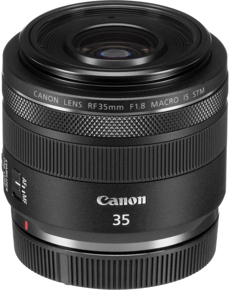 Canon RF 35mm f/1.8 is Macro STM Lens (2973C002) + Filter Kit + Backpack + 64GB Card + Lens Pouch + Card Reader + Flex Tripod + Memory Wallet + Cap Keeper + Cleaning Kit + Hand Strap + More (Renewed)